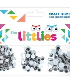 Ματάκια Χειροτεχνίας The littlies Στρόγγυλα Κινούμενα 75x6mm-45x8mm-30x10mm 150 Τμχ.