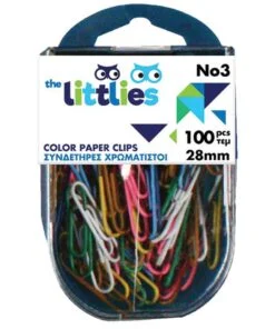 Συνδετήρες Χρωματιστοί The littlies 28mm 100 Τμχ.
