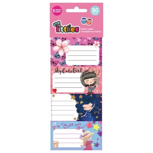 ΕΤΙΚΕΤΕΣ ΑΥΤΟΚ THE LITTLIES ΚΟΡΙΤΣΙ 20ΤΕΜ 5ΦΥΛΛΑ