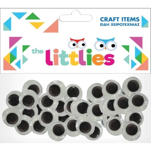 Ματάκια Χειροτεχνίας The littlies Στρόγγυλα Κινούμενα 10mm 45 Τμχ.
