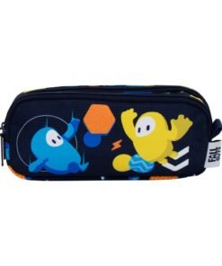 Σχολική Κασετίνα Βαρελάκι Fall Guys Blue and Yellow 2 Θήκες