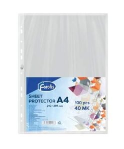 ΖΕΛΑΤΙΝΕΣ FOROFIS ΕΓΓΡΑΦΩΝ A4 PP CRYSTAL ΤΡΥΠΕΣ 40MIC 100ΤΕΜ