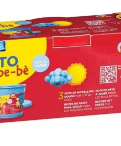 ΠΛΑΣΤΟΖΥΜΑΡΑΚΙ ΜΕ ΦΥΣΙΚΑ ΣΥΣΤΑΤΙΚΑ 3x220gr ΛΕΥΚΟ-ΜΠΛΕ-ΚΟΚΚ. GIOTTO BEBE