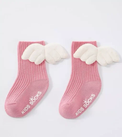 Καλτσάκια Angels socks με φτερα ροζ