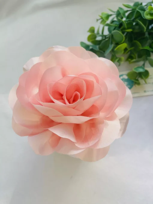 Κορδέλα με τριαντάφυλλο ροζ
