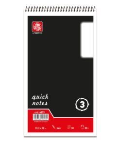 Μπλοκ σπιράλ QUICK NOTES 10.2x18 Λευκό No3