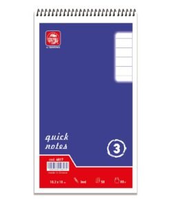Μπλοκ σπιράλ QUICK NOTES 10.2x18 Ριγέ No3