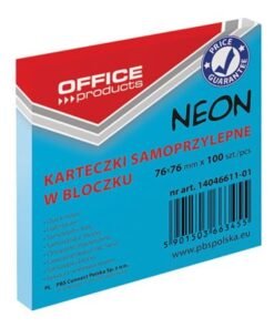 Alternative view of Αυτοκόλλητα ΧΑΡΤΑΚΙΑ OFFICE PAD NEON 76X76 100Φ Μπλε