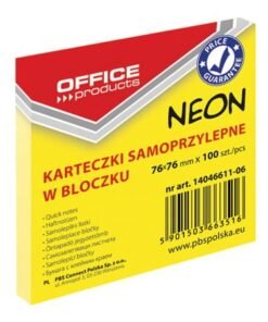 Alternative view of Αυτοκόλλητα ΧΑΡΤΑΚΙΑ OFFICE PAD NEON 76X76 100Φ Κίτρινο