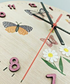 Alternative view of Ρολόι με εκτύπωση - Ξύλινο πεταλούδες