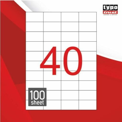 Typotrust 4000 Αυτοκόλλητες Ετικέτες Α4 Ορθογώνιες 52.5x29.7mm