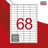 Typotrust 6800 Αυτοκόλλητες Ετικέτες Α4 Ορθογώνιες 48.5x16.9mm