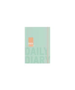 ΗΜΕΡΟΛΟΓΙΟ ΗΜΕΡΗΣΙΟ ΜΕ ΛΑΣΤΙΧΟ ΣΚΛΗΡΟ ΕΞΩΦΥΛΛΟ 12x17cm FORMO ΠΡΑΣΙΝΟ ΜΕ ΤΙΤΛΟ
