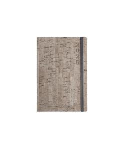 ΗΜΕΡΟΛΟΓΙΟ ΗΜΕΡΗΣΙΟ ΜΕ ΛΑΣΤΙΧΟ ΗΜΙΕΥΚΑΜΠΤΟ ΕΞΩΦΥΛΛΟ ΔΕΡΜΑΤΙΝΗ 14x21cm ECO ΓΚΡΙ