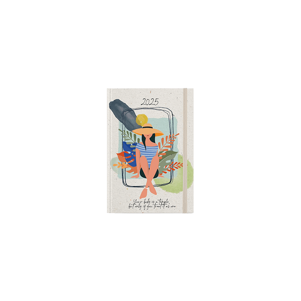 ΗΜΕΡΟΛΟΓΙΟ ΗΜΕΡΗΣΙΟ ΛΑΣΤΙΧΟ ΣΚΛΗΡΟ ΕΞΩΦΥΛΛΟ ΠΛΑΣΤΙΚΟΠΟΙΗΣΗ 12x17cm WELLNESS