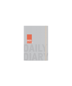 ΗΜΕΡΟΛΟΓΙΟ ΗΜΕΡΗΣΙΟ ΜΕ ΛΑΣΤΙΧΟ ΣΚΛΗΡΟ ΕΞΩΦΥΛΛΟ 12x17cm FORMO ΓΚΡΙ ΜΕ ΤΙΤΛΟ