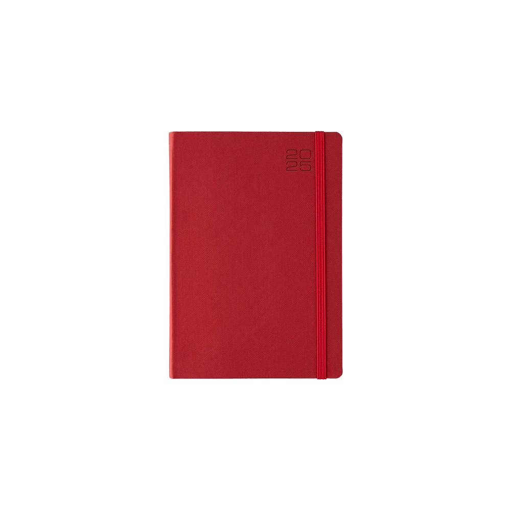 ΗΜΕΡΟΛΟΓΙΟ ΗΜΕΡΗΣΙΟ ΜΕ ΛΑΣΤΙΧΟ ΗΜΙΕΥΚΑΜΠΤΟ ΕΞΩΦΥΛΛΟ ΔΕΡΜΑΤΙΝΗ 14x21cm UNICA ΚΟΚΚΙΝΟ