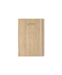 ΗΜΕΡΟΛΟΓΙΟ ΗΜΕΡΗΣΙΟ ΜΕ ΛΑΣΤΙΧΟ ΗΜΙΕΥΚΑΜΠΤΟ ΕΞΩΦΥΛΛΟ ΔΕΡΜΑΤΙΝΗ 14x21cm MONTO ΜΠΕΖ