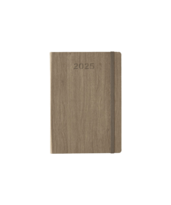 ΗΜΕΡΟΛΟΓΙΟ ΗΜΕΡΗΣΙΟ ΜΕ ΛΑΣΤΙΧΟ ΗΜΙΕΥΚΑΜΠΤΟ ΕΞΩΦΥΛΛΟ ΔΕΡΜΑΤΙΝΗ 14x21cm MONTO ΚΑΦΕ ΣΟΚΟΛΑΤΙ