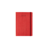 ΗΜΕΡΟΛΟΓΙΟ ΗΜΕΡΗΣΙΟ ΜΕ ΛΑΣΤΙΧΟ ΗΜΙΕΥΚΑΜΠΤΟ ΕΞΩΦΥΛΛΟ ΔΕΡΜΑΤΙΝΗ 14x21cm MONTO ΚΟΚΚΙΝΟ