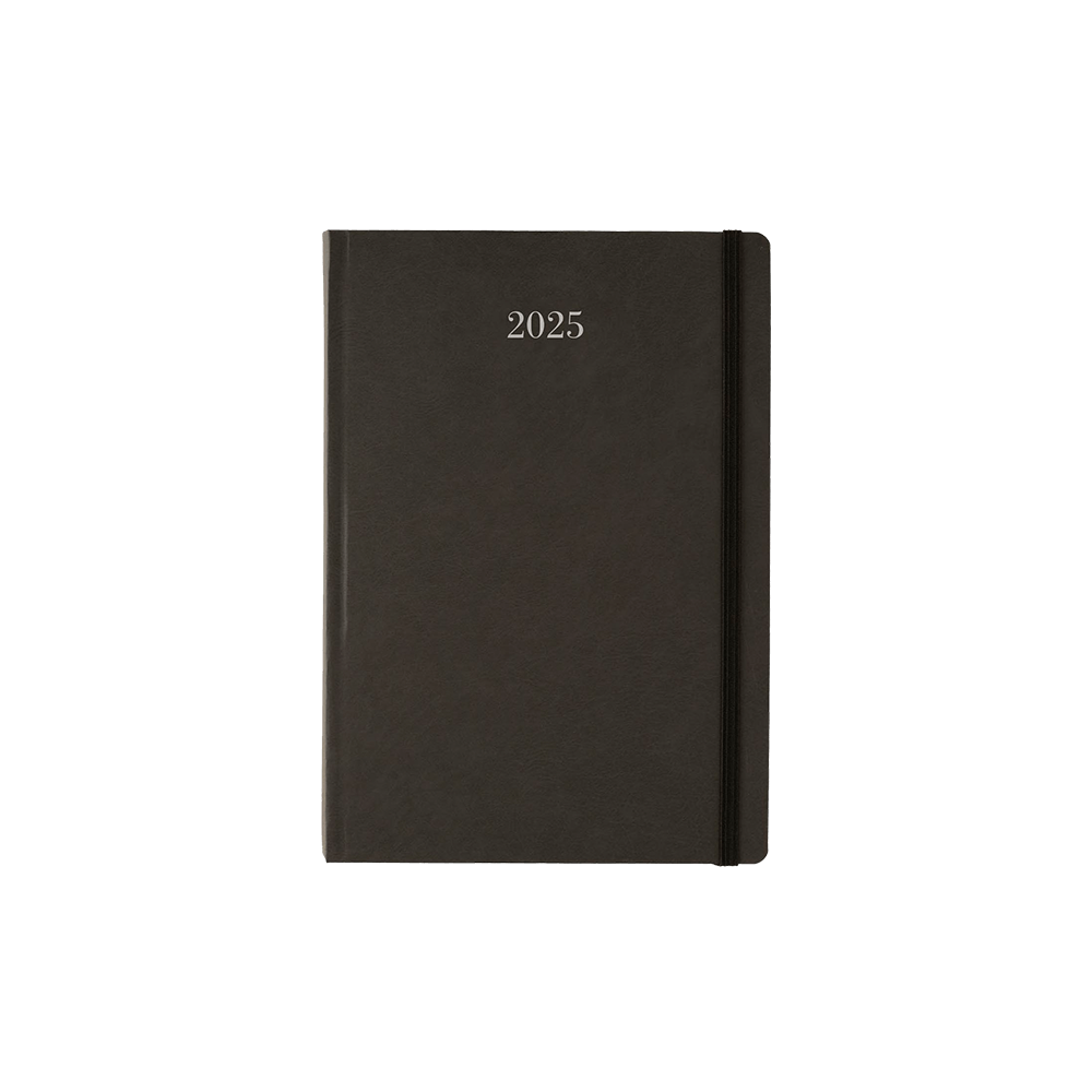 ΗΜΕΡΟΛΟΓΙΟ ΗΜΕΡΗΣΙΟ ΜΕ ΛΑΣΤΙΧΟ ΗΜΙΕΥΚΑΜΠΤΟ ΕΞΩΦΥΛΛΟ PVC 17x24cm ELEGANTA ΑΝΘΡΑΚΙ