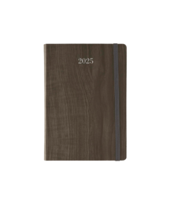 ΗΜΕΡΟΛΟΓΙΟ ΗΜΕΡΗΣΙΟ ΜΕ ΛΑΣΤΙΧΟ ΗΜΙΕΥΚΑΜΠΤΟ ΕΞΩΦΥΛΛΟ PVC 17x24cm NATURA ΑΝΘΡΑΚΙ