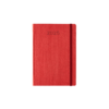 ΗΜΕΡΟΛΟΓΙΟ ΗΜΕΡΗΣΙΟ ΜΕ ΛΑΣΤΙΧΟ ΗΜΙΕΥΚΑΜΠΤΟ ΕΞΩΦΥΛΛΟ ΔΕΡΜΑΤΙΝΗ 17x24cm MONTO ΚΟΚΚΙΝΟ