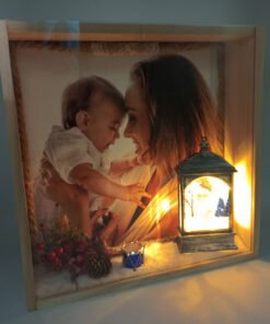 Alternative view of Χριστουγεννιάτικο κουτί με φωτογραφία - Φαναράκι